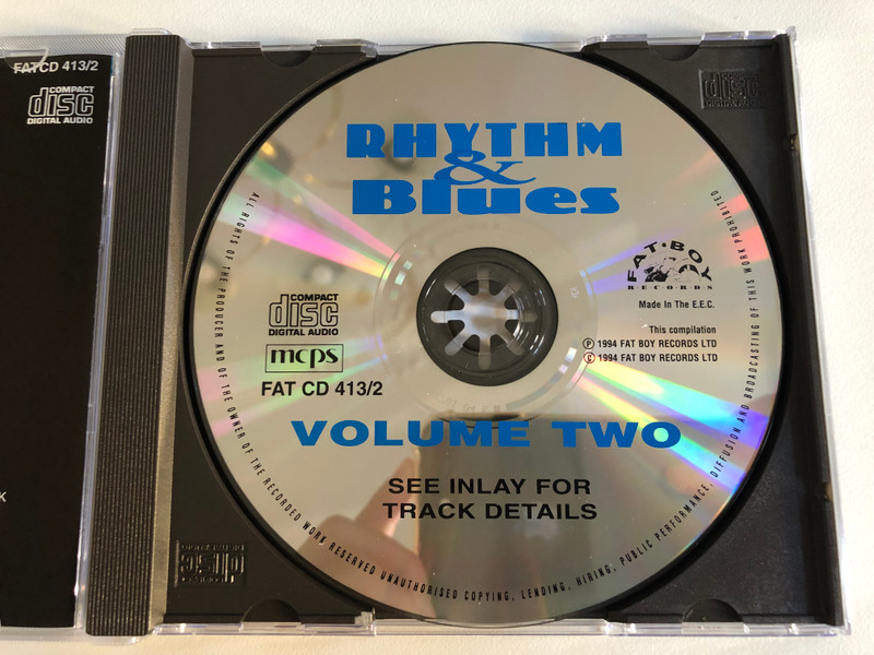 Rhythm & Blues - Volume Two / 15 Classic Artists Including: Baby Washington, Big Bill Broonzy, Memphis Slim, and many more / Fat Boy Records Audio CD 1994 / FATCD 413/2