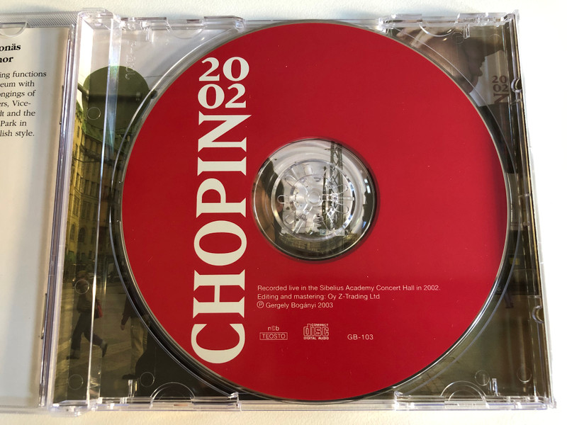 Gergely Bogányi (piano) – Chopin 2002 / Audio CD 2003 / GB-103