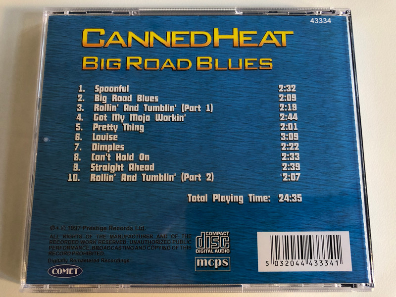 Canned Heat – Big Road Blues / Comet Audio CD 1997 / 43334