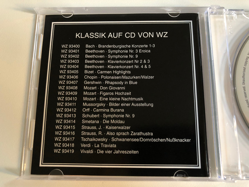 Beethoveen: Klavierkonzerte 2 & 3 / Friedrich Gulda, Horst Stein, Wiener Philharmoniker / WZ Tonträger Vertriebs GmbH Audio CD Stereo / WZ 93403
