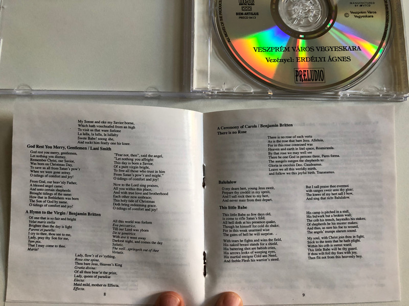 Karácsony - Veszprém Város Vegyeskara, Erdelyi Agnes / Preludio Audio CD / PRECD 9413