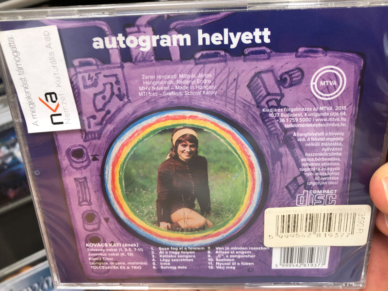 Kovács Kati – Autogram Helyett / MTVA Audio CD 2018 / MTVA 1166