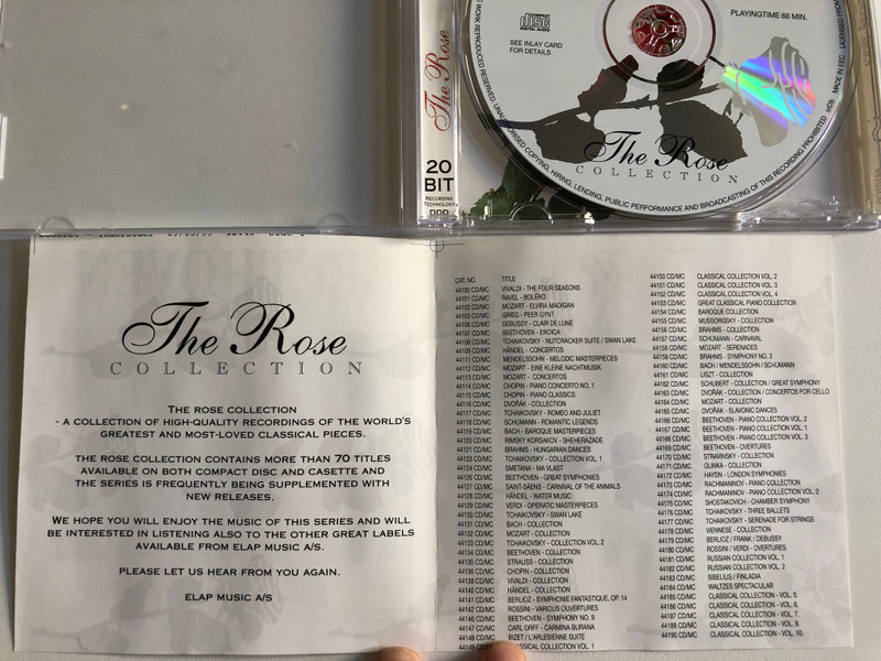 Beethoven – Eroica / Playingtime 66 Min. / The Rose Collection / Elap Music A/S Audio CD 1998 / 44107CD