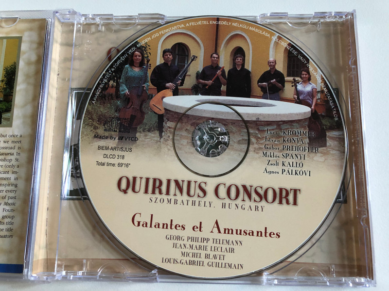 Quirinus Consort - Galantes et Amusantes / Telemann Leclair Blavet Guillemain / Dola Studio Audio CD / DLCD 318