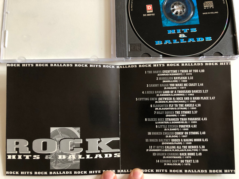 Rock Hits & Ballads / Marillion, Sammy Hagar, Sleeze Beez, Slaughter, Billy Squier, Little Steven, Roger Daltrey, It Bites / Disky Audio CD 1996 / DC 869152