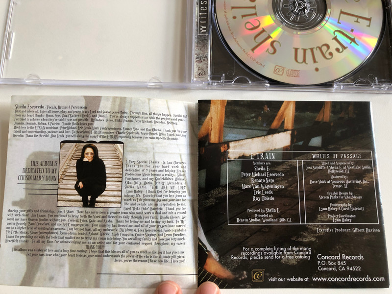 Sheila E. And The E-Train – Writes Of Passage / Concord Vista Audio CD 2000 / CCD-4934-2