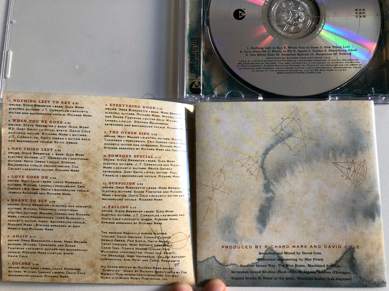 Richard Marx – My Own Best Enemy / Manhattan Records Audio CD 2004 / 7243 5 71975 2 6