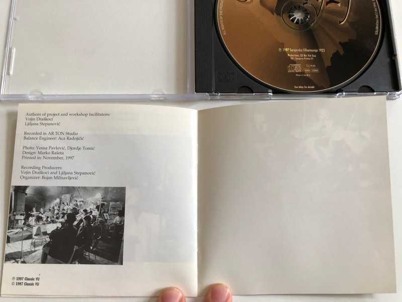 Music From the Workshop - ''From Dvorak to Chick Correa'' / Sarajevska Filharmonija 1923 Audio CD 1997 Stereo / CLCD011