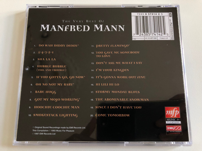 The Very Best Of Manfred Mann / Do Wah Diddy Diddy, 5-4-3-2-1, Pretty Flamingo, Sha La La, If You Gotta Go, Go Now, and many more / EMI Audio CD 1997 / 724385741425