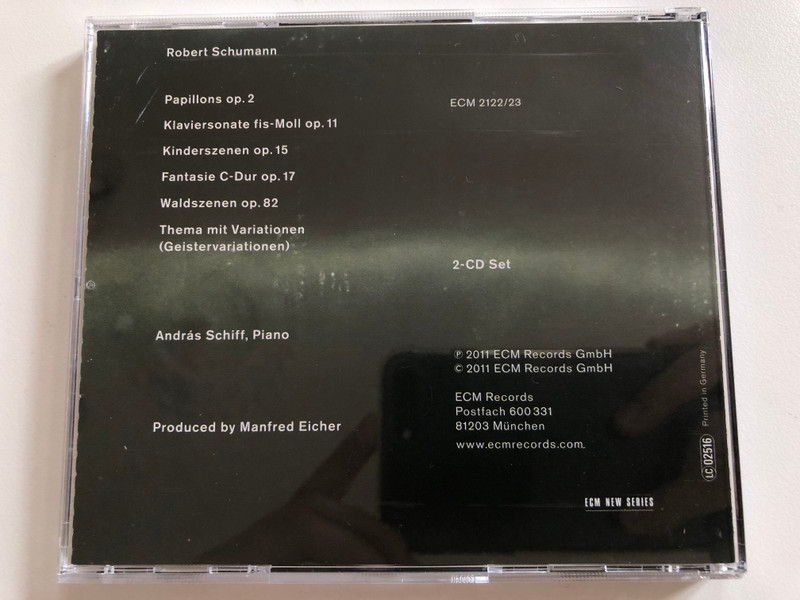 András Schiff, Robert Schumann - Geistervariationen / ECM New Series 2x Audio CD 2011 / ECM New Series 2122/23