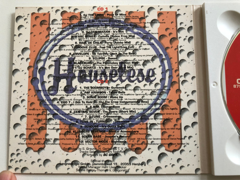 Houselese Vol. 2 - Compiled by DJ The Crow / Feat.: DJ The Crow, C.M., The Boomboys, Pat Krimson, Inhouse and many more... / Parasonic 2x Audio CD / 879001-2