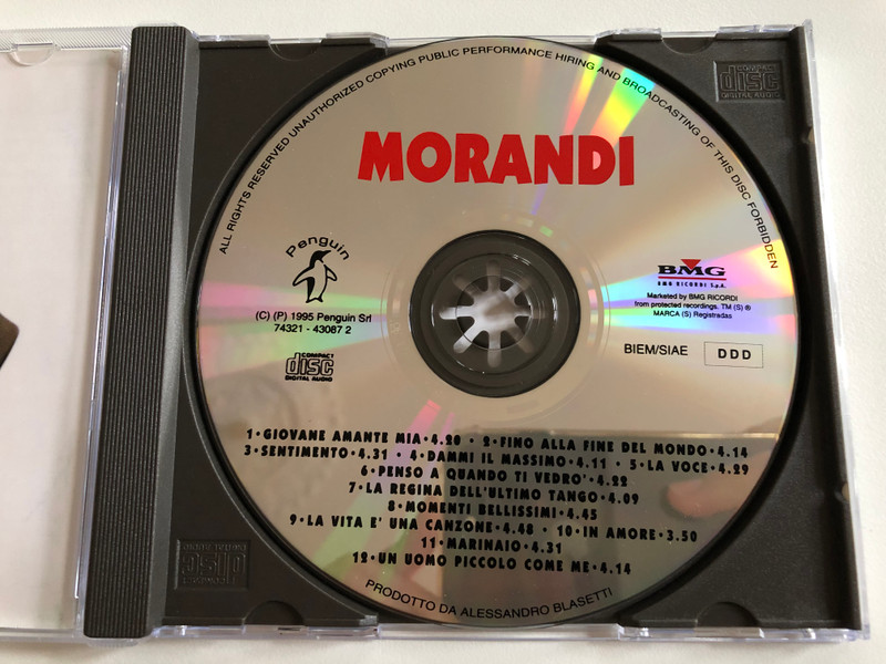 Morandi / Contiene Nuove Versioni Di La Regina Dell'Ultimo Tango, Giovane Amante Mia, Sentimento / Penguin Audio CD 1996 / 74321430872