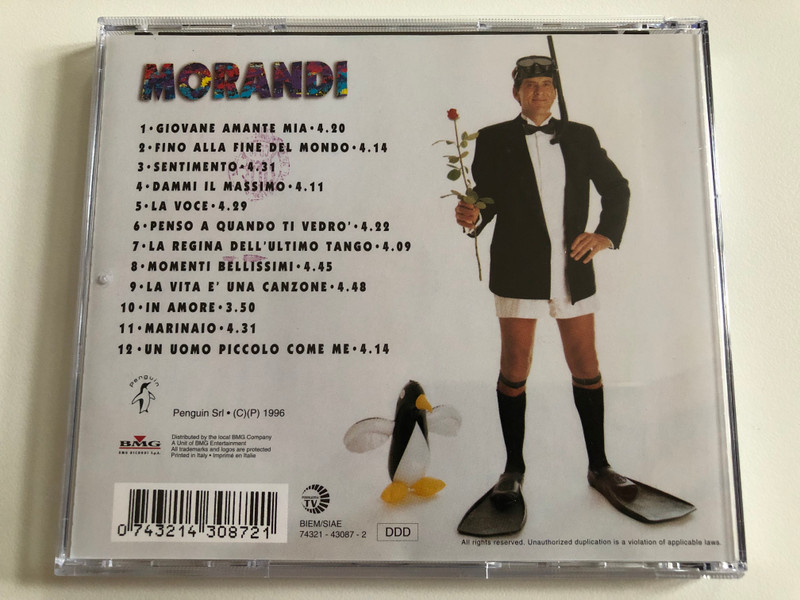 Morandi / Contiene Nuove Versioni Di La Regina Dell'Ultimo Tango, Giovane Amante Mia, Sentimento / Penguin Audio CD 1996 / 74321430872