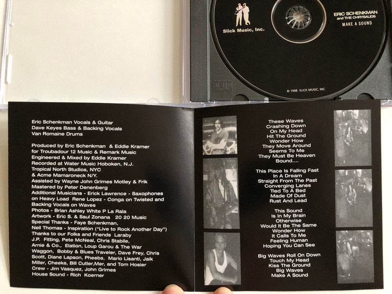 Eric Schenkman And The Chrysalids – Make A Sound / Slick Music, Inc. Audio CD 1998 / SM-005