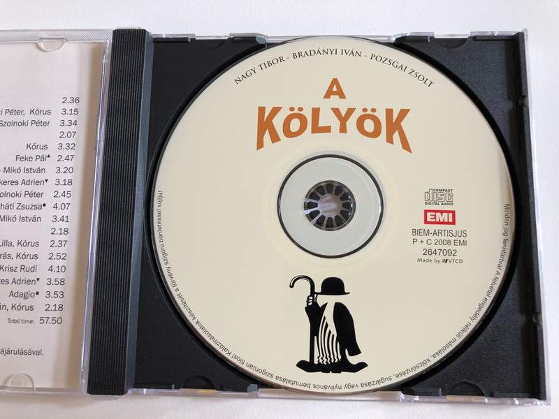 Nagy Tibor, Bradányi Iván, Poszgai Zsolt – A Kölyök - Édes-Bús Musical Charlie Chaplin Emlékére / Adagio, Cserháti Zsuzsa, Fekete Pál, Kovácsovics Fruzsina, Krisz Rudi, Mikó István, Polyák Lilla, Sipos András / EMI Audio CD 2008 / 2647092
