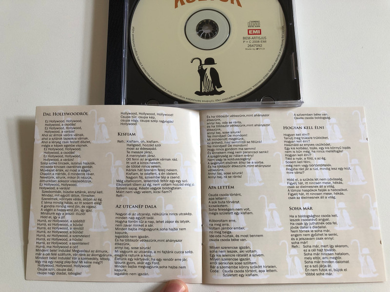 Nagy Tibor, Bradányi Iván, Poszgai Zsolt – A Kölyök - Édes-Bús Musical Charlie Chaplin Emlékére / Adagio, Cserháti Zsuzsa, Fekete Pál, Kovácsovics Fruzsina, Krisz Rudi, Mikó István, Polyák Lilla, Sipos András / EMI Audio CD 2008 / 2647092
