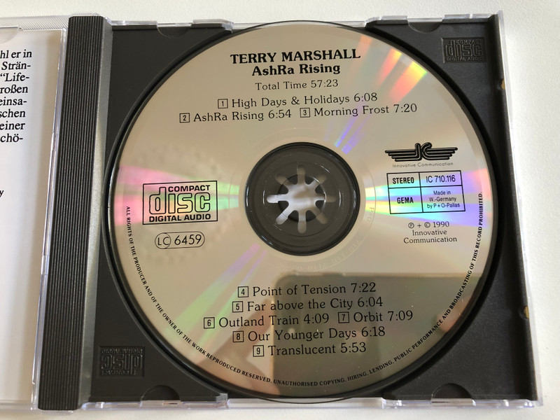 Terry Marshall – Ashra Rising / Innovative Communication Audio CD 1990 Stereo / IC 710.116