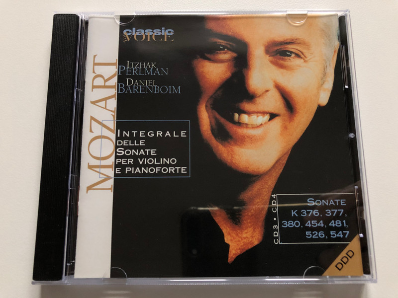 Mozart: Integrale Delle Sonate Per Violino E Pianoforte - Sonate K 376, 377, 380, 454, 481, 526, 547 / Itzhak Perlman, Daniel Barenboim / The Classic Voice Audio CD 2002 / 469 386-2