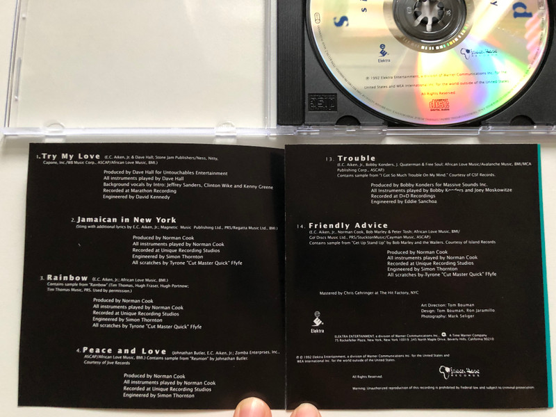 Shinehead – Sidewalk University / Elektra Audio CD 1992 / 7559-61139-2