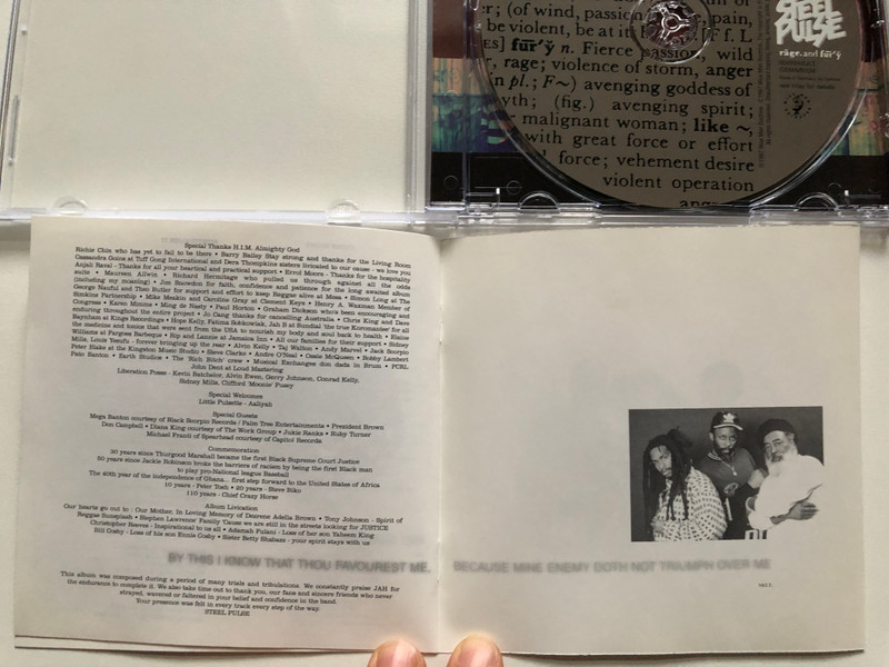 Steel Pulse – Rage And Fury / Ultrapop Audio CD 1997 / 0099342ULT