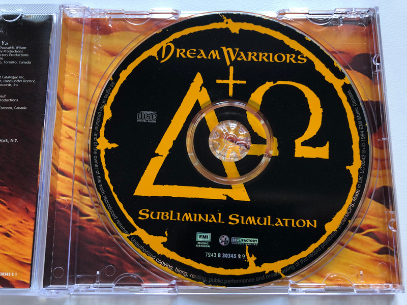 Dream Warriors – Subliminal Simulation / EMI Music Canada Audio CD 1994 / 724383034529