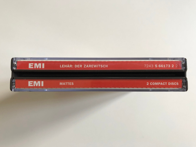 Lehár - Gedda, Streich, Friedauer, Reichart, Sohnker - Der Zarewitsch / Chor Der Bayerischen Staatsoper, Symphonie-Orchester Graunke - Mattes / EMI 2x Audio CD 1996 Stereo / 724356617322