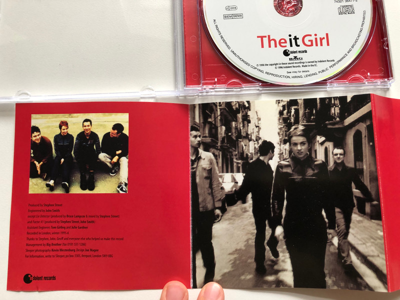 Sleeper – The It Girl / Indolent Records Audio CD 1996 / 74321 36477-2