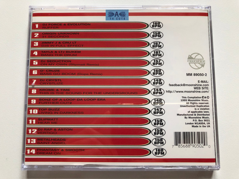 Speed Limit 140 BPM Plus - Classics - A Heavyweight Hardcore Collection / Moonshine Music Audio CD 1995 / MM 89050-2