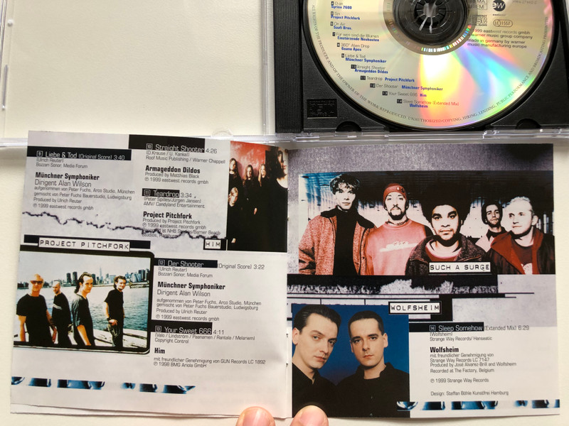 Straight Shooter (Original Soundtrack from and inspired by) / Dennis Hopper, Katja Flint, Heino Ferch / Neue & exclusive tracks von Project Pitchfork, Guano Apes, Such A Surge, Wolfsheim / EastWest Audio CD 1999 / 3984-27102-2