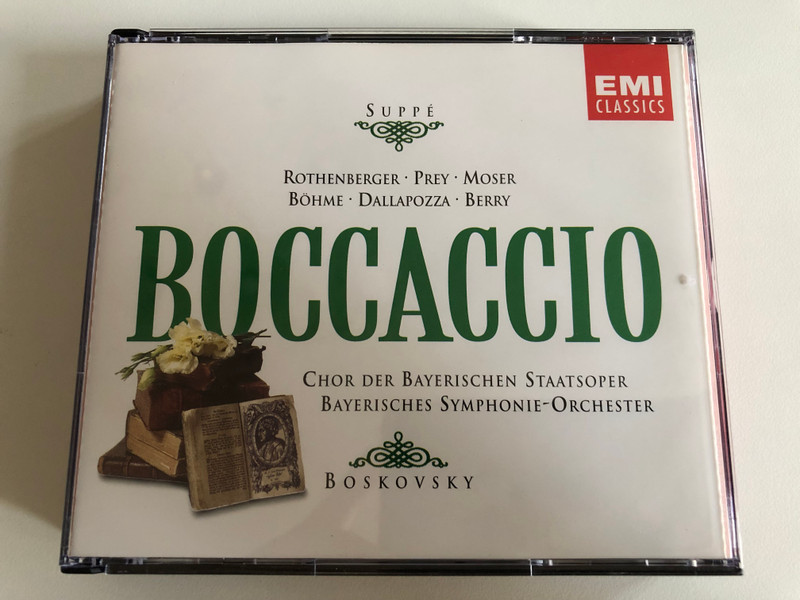 Suppé - Rothenberger, Prey, Moser, Böhme, Dallapozza, Berry - Boccaccio - Chor Der Bayerischen Staatsoper, Bayerisches Symphonie-Orchester - Boskovsky / EMI Classics 2x Audio CD 1990 Stereo / 724356617926