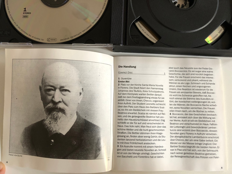 Suppé - Rothenberger, Prey, Moser, Böhme, Dallapozza, Berry - Boccaccio - Chor Der Bayerischen Staatsoper, Bayerisches Symphonie-Orchester - Boskovsky / EMI Classics 2x Audio CD 1990 Stereo / 724356617926
