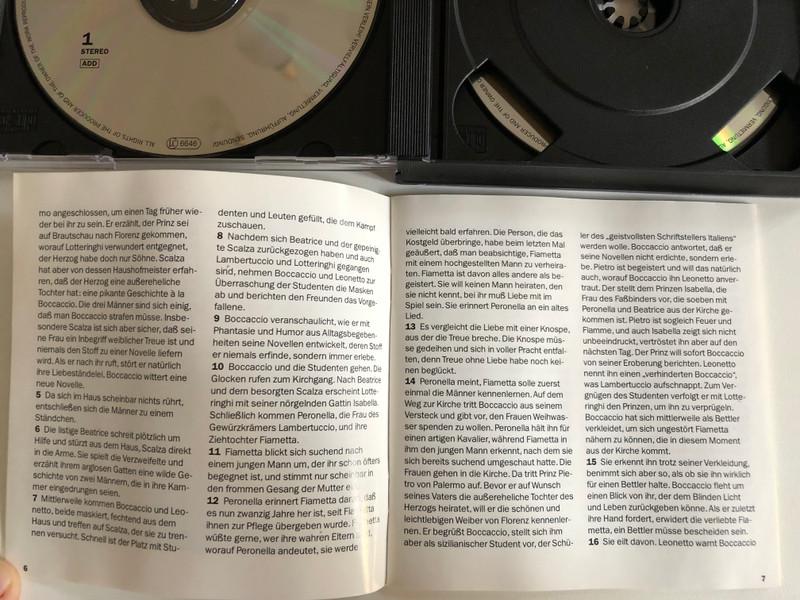 Suppé - Rothenberger, Prey, Moser, Böhme, Dallapozza, Berry - Boccaccio - Chor Der Bayerischen Staatsoper, Bayerisches Symphonie-Orchester - Boskovsky / EMI Classics 2x Audio CD 1990 Stereo / 724356617926