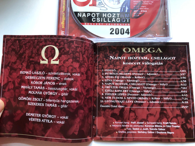 Omega - Napot hoztam, csillagot - Szuperkoncert Népstation 2001 / Audio CD