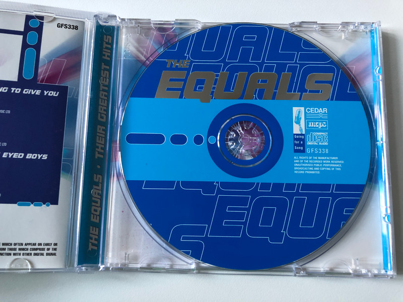 The Equals – Their Greatest Hits / Including... Baby Come Back, Softly Softly, Get Back, Hey Baby, Rub A Dub Dub / Going For A Song Audio CD / GFS338