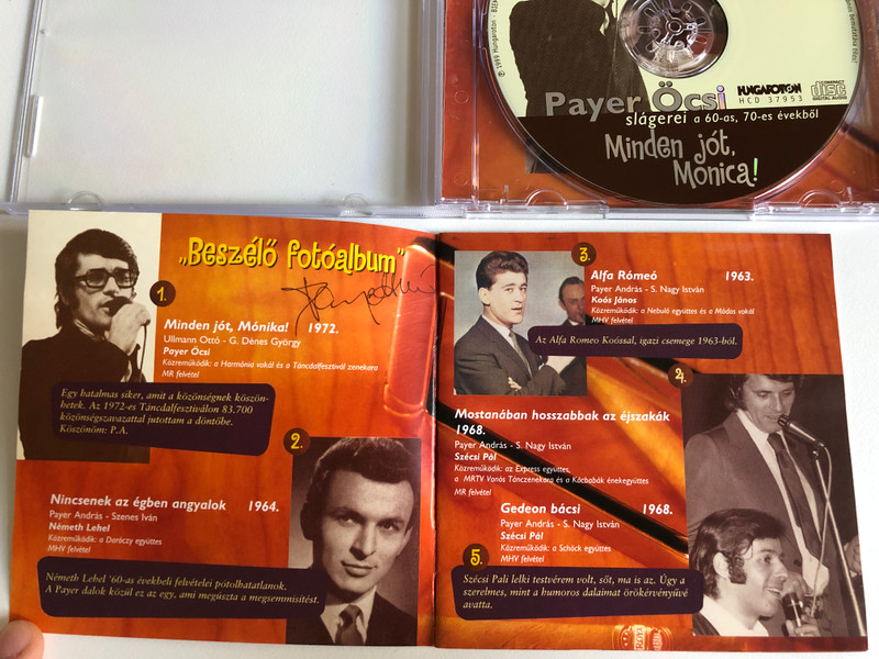 Minden Jót, Monica! - Payer Öcsi Slágerei A 60-as, 70-es Évekből / Hungaroton Audio CD 1999 / HCD 37953