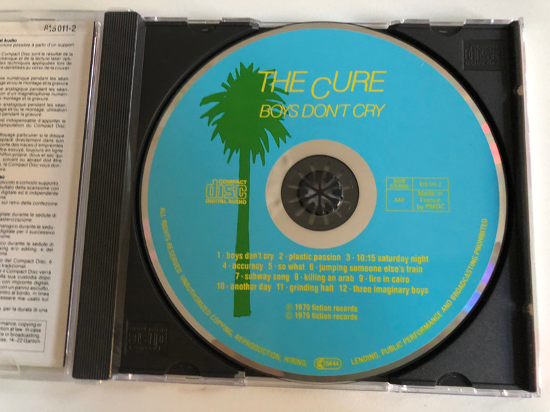 Boys Don't Cry - The Cure / Fiction Records Audio CD / 815 011-2
