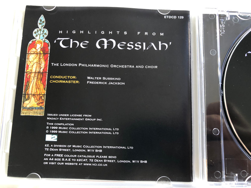 Highlights From 'The Messiah' / The London Philharmonic Orchestra and Choir / Music Collection International Audio CD 1999 / ETDCD 129