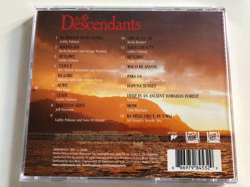 The Descendants (Music From The Motion Picture) / Sony Classical Audio CD 2011 / 88697984532