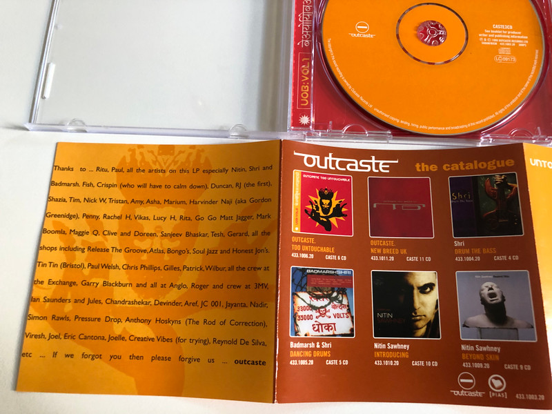 Untouchable Outcaste Beats - Vol 1 / Outcaste Records Audio CD 1998 / CASTE3CD