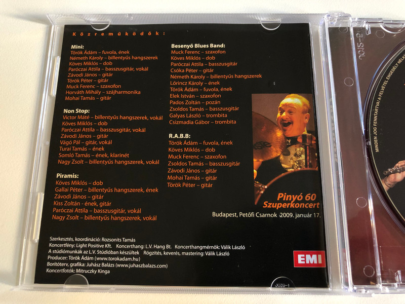 Örök Lázadók - Pinyó 60 Szuperkoncert 2009 / Piramis, Mini, R.A.B.B., Non Stop, Besenyő B. B. / EMI Audio CD 2009 / 6977922 