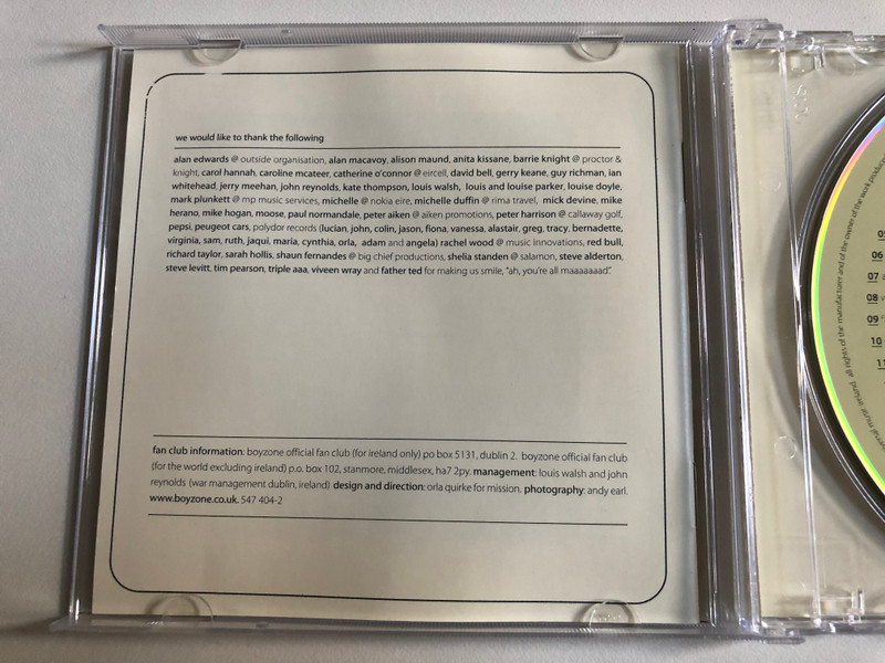 Boyzone – ...By Request / Polydor Audio CD 1999 / 547 404-2