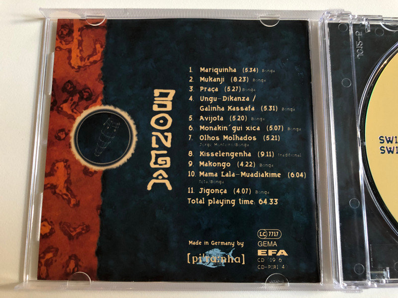 Bonga – Swinga Swinga / The Voice of Angola 102% Live / Piranha Audio CD 1996 / CD-PIR 1040