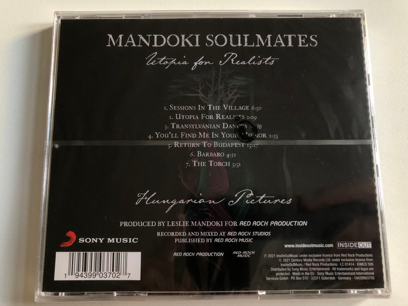 Mandoki Soulmates - Utopia for Realists / Hungarian Pictures / Leslie Mandoki, Chris Thompson, Bobby Kimball, Ian Anderson, Nick Van Eede, Jack Bruce, David Clayton-Thomas, Al Di Meola/ InsideOutMusic Audio CD 2021 / 19439903702