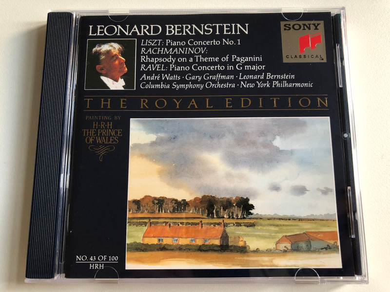Leonard Bernstein - Liszt: Piano Concerto No. 1, Rachmaninov: Rhapsody On A Theme Of Paganini, Ravel: Piano Concerto In G Major / André Watts, Gary Graffman / The Royal Edition - NO. 43 OF 100 / Sony Classical Audio CD / SMK 47571
