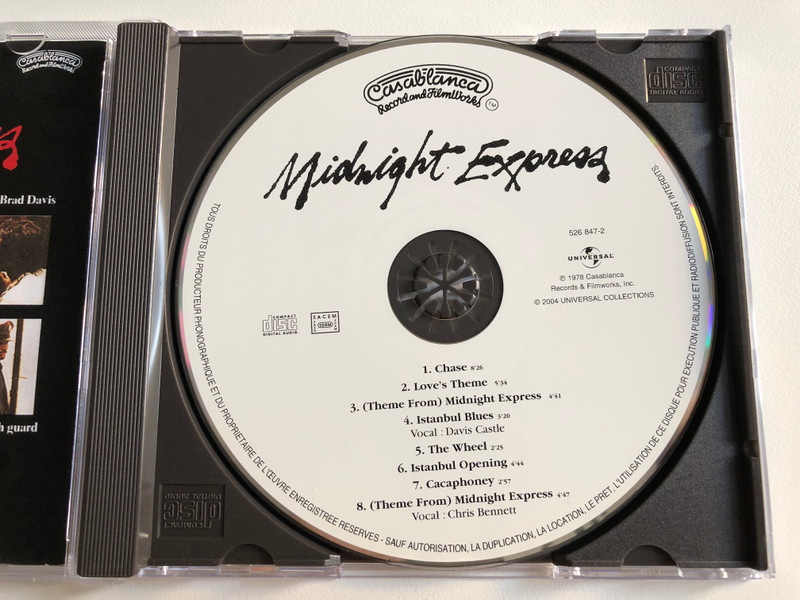 Midnight Express (Music From The Original Motion Picture Soundtrack) - Composed and Produced by Giorgio Moroder / Casablanca Audio CD / 526 847-2
