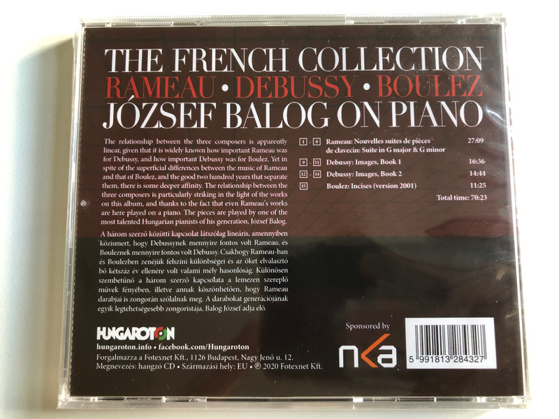 The French Collection - Rameau, Debussy, Boulez - Jozsef Balog / Hungaroton Audio CD 2020 / HCD 32843
