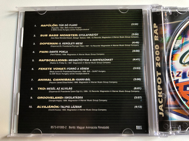 Jackpot 2000 - Az Ezredvég Dalai - Rap / Magneoton Audio CD 1999 / 8573-81000-2