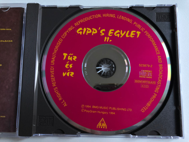 Gipp's Egylet II. - Tűz És Víz / Zebra Audio CD 1994 / 523879-2