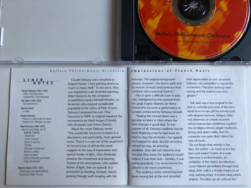Impressions Of French Music - Buffalo Philharmonic Orchestra, JoAnn Falletta (Conductor) / Audio CD 2001 / 692863017129