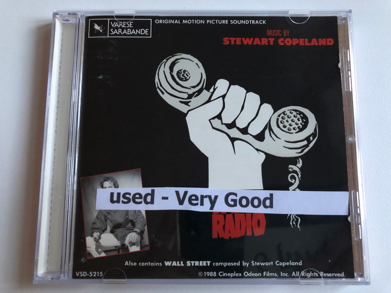 Music by Stewart Copeland – Talk Radio (Original Motion Picture Soundtrack) / Also contains Wall Street composed by Stewart Copeland / Varèse Sarabande Audio CD 1988 / VSD-5215 
